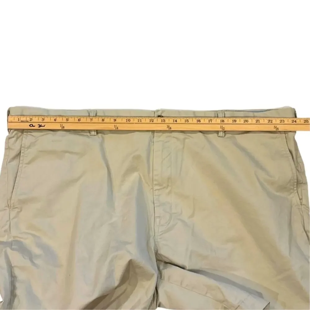 Polo Ralph Lauren Shorts Mens 48B Beige Chino Stretch Classic Fit Casual Preppy